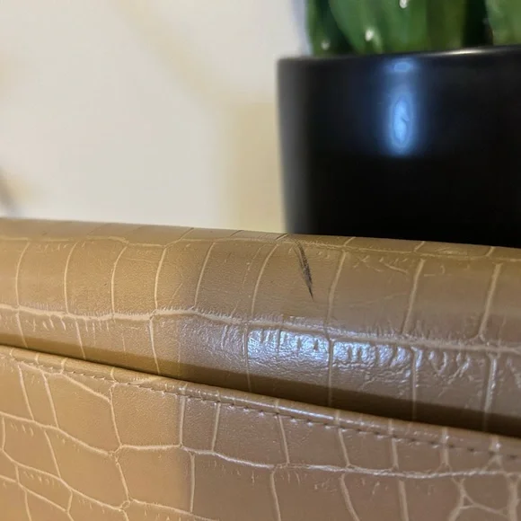 Nine West Tan Croc-Embossed Shoulder Bag - Picture 6 of 8